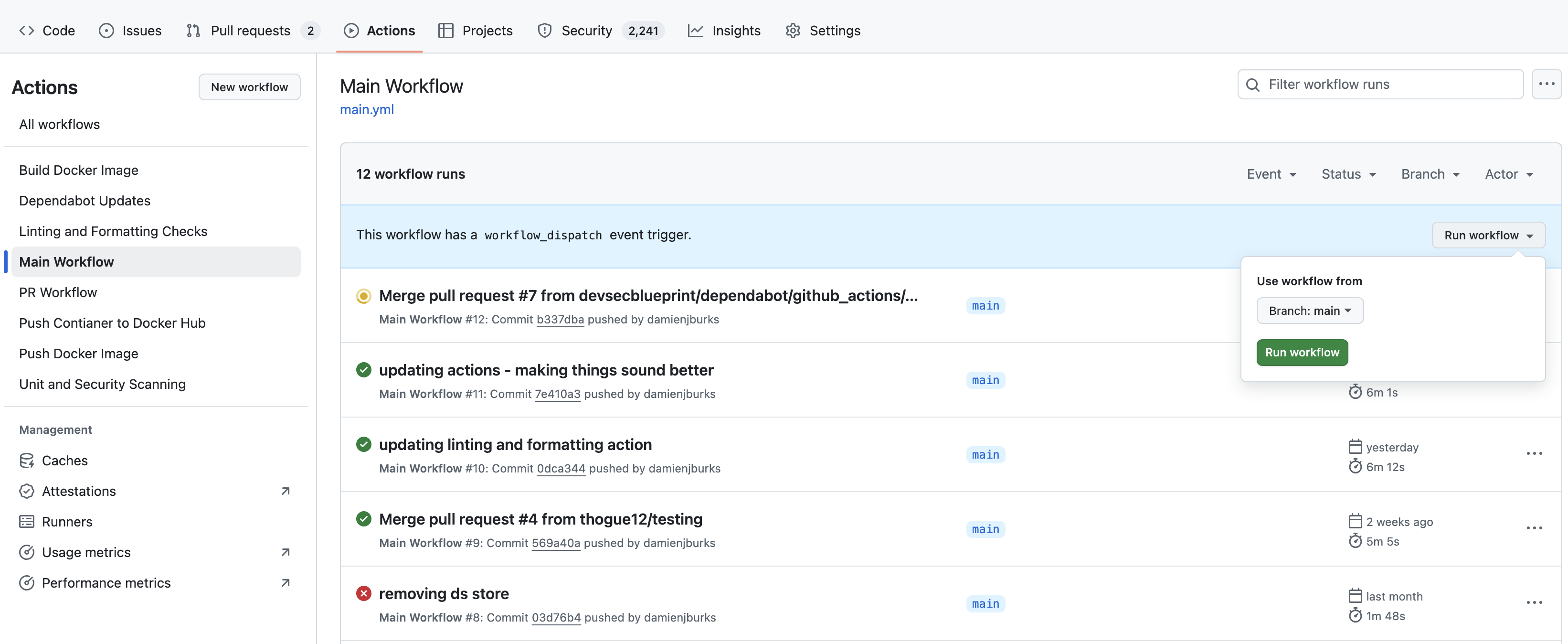 Run Workflow