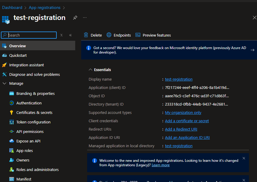 App Registration